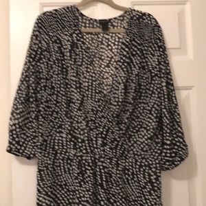 Navy semi sheer Ann Taylor blouse